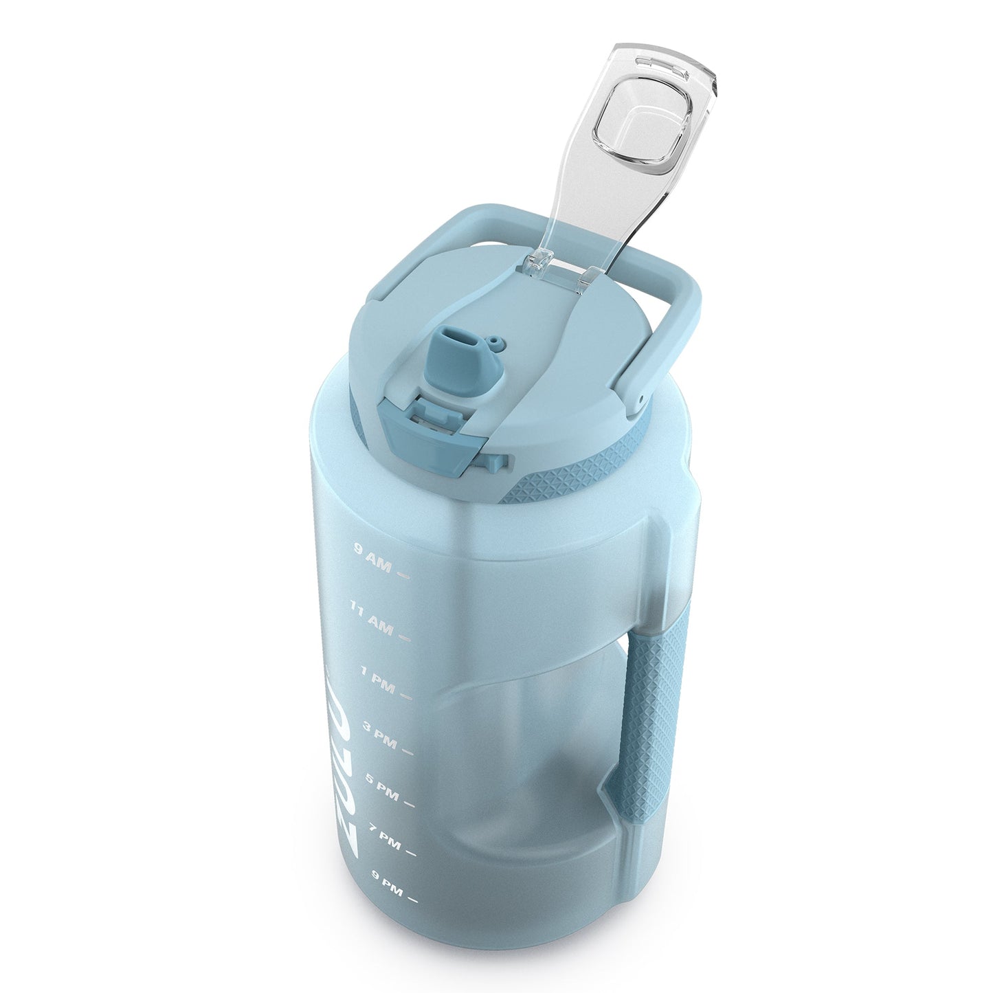 goals-gallon-128oz-water-bottle-with-straw-g9 294-1289-037_Zulu_GoalsPPGallon_128oz_Straw_DustyBlue2204C2205C_LidOpen.jpg