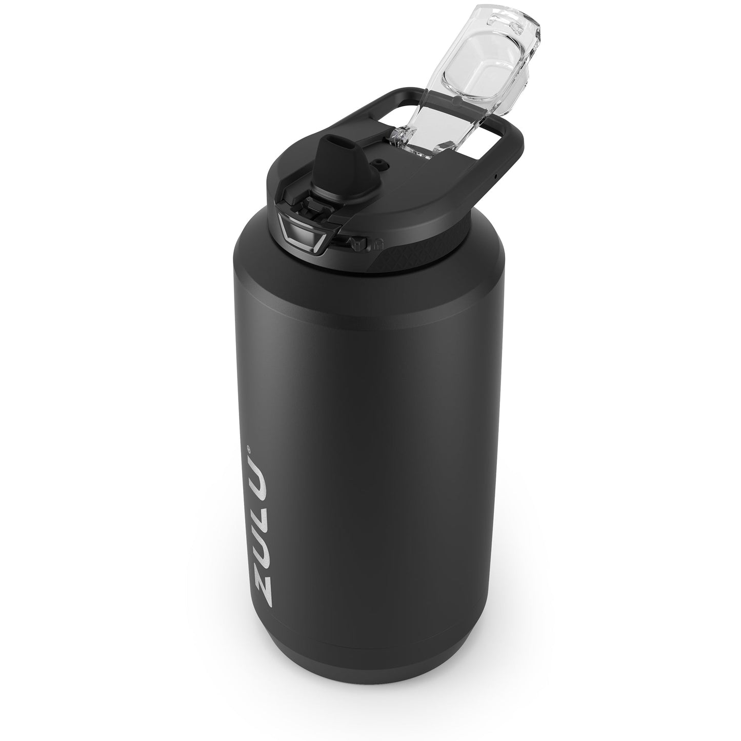 goals-stainless-steel-half-gallon-water-bottle-with-straw-c3 ZuluGoals64ozSSJug_Straw_AngleLidOpen_Keytography_Black.jpg